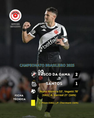 Vasco vence o Santos de virada