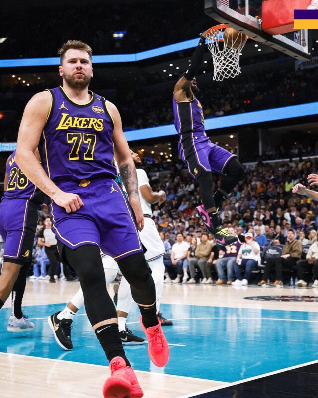 Lakers vencem com show de Doncic e James