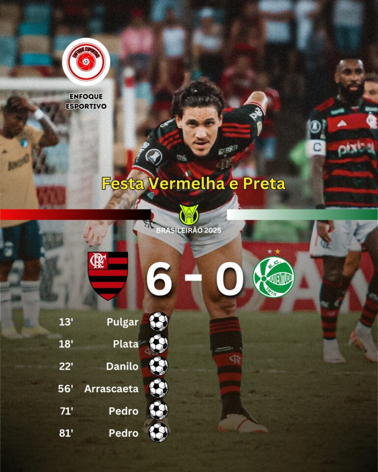 Flamengo goleia e lidera o BR