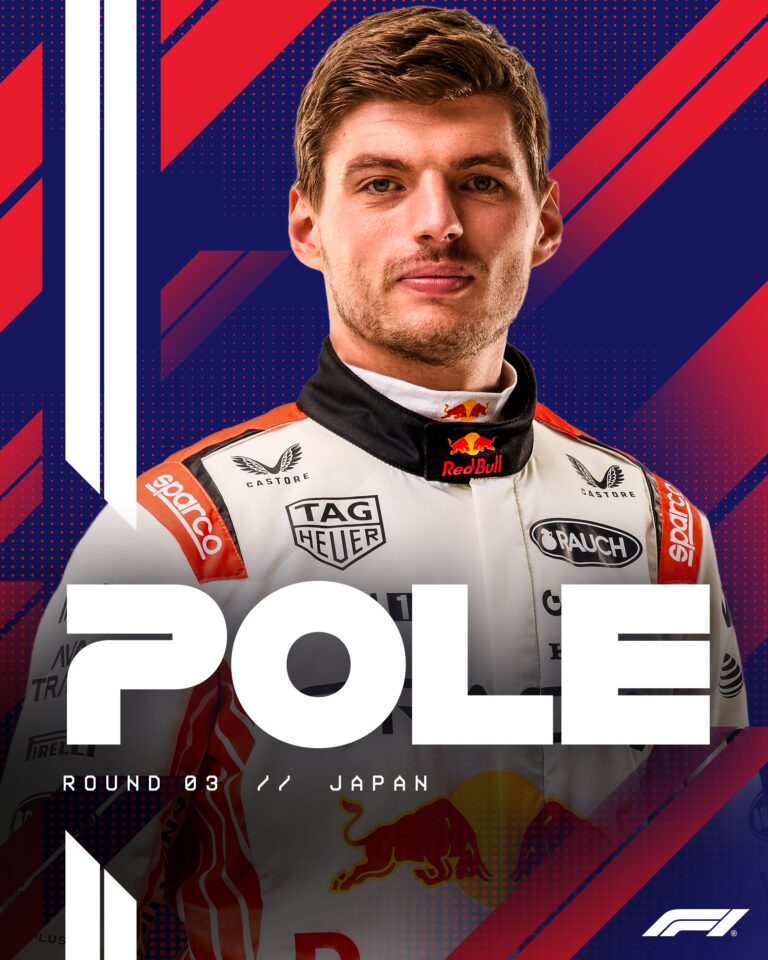 Verstappen voa e faz a pole!